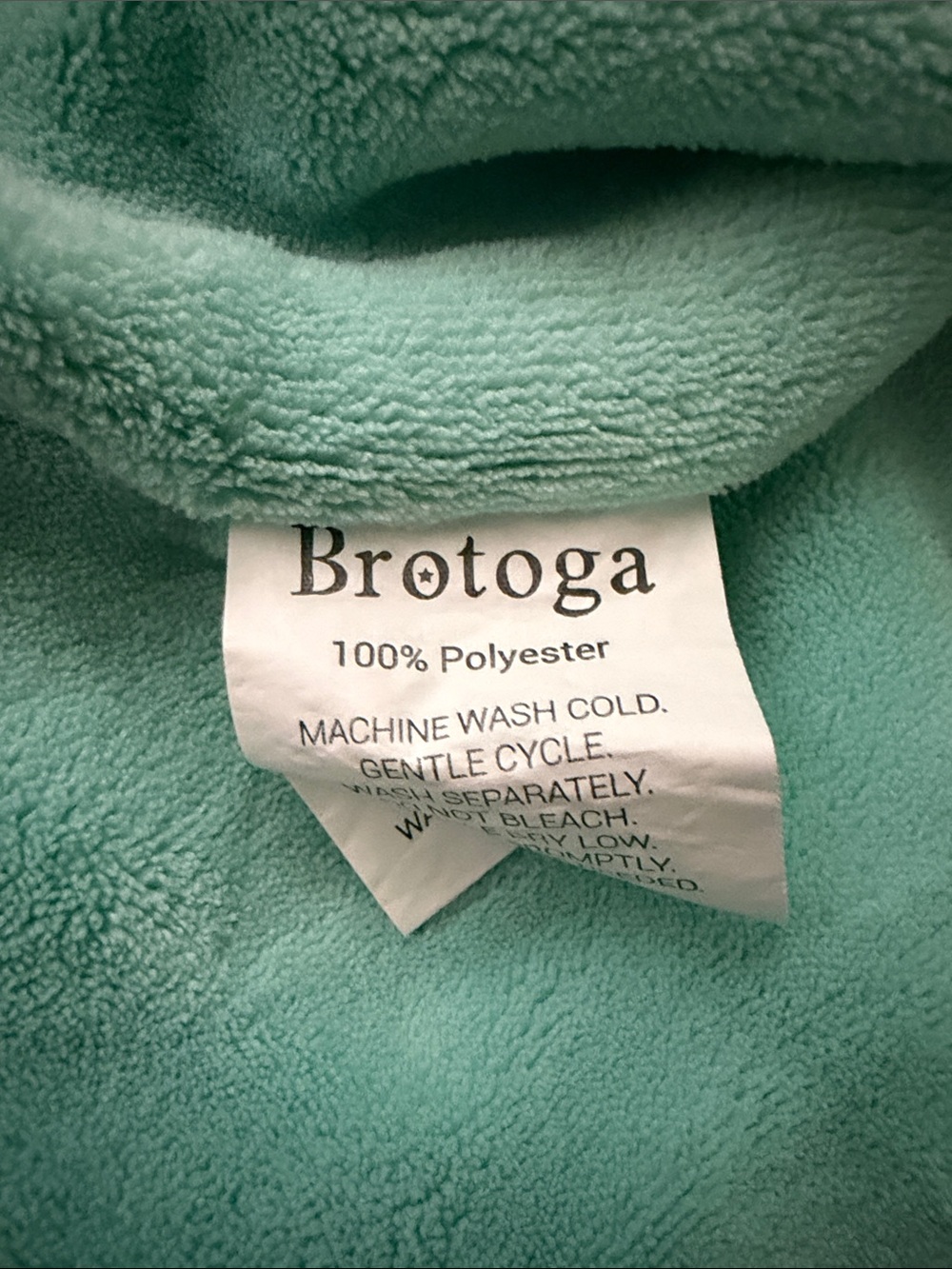 Plush Mint Green Faux Fur Hooded robe with Toggle Buttons medium - Picture 11 of 14